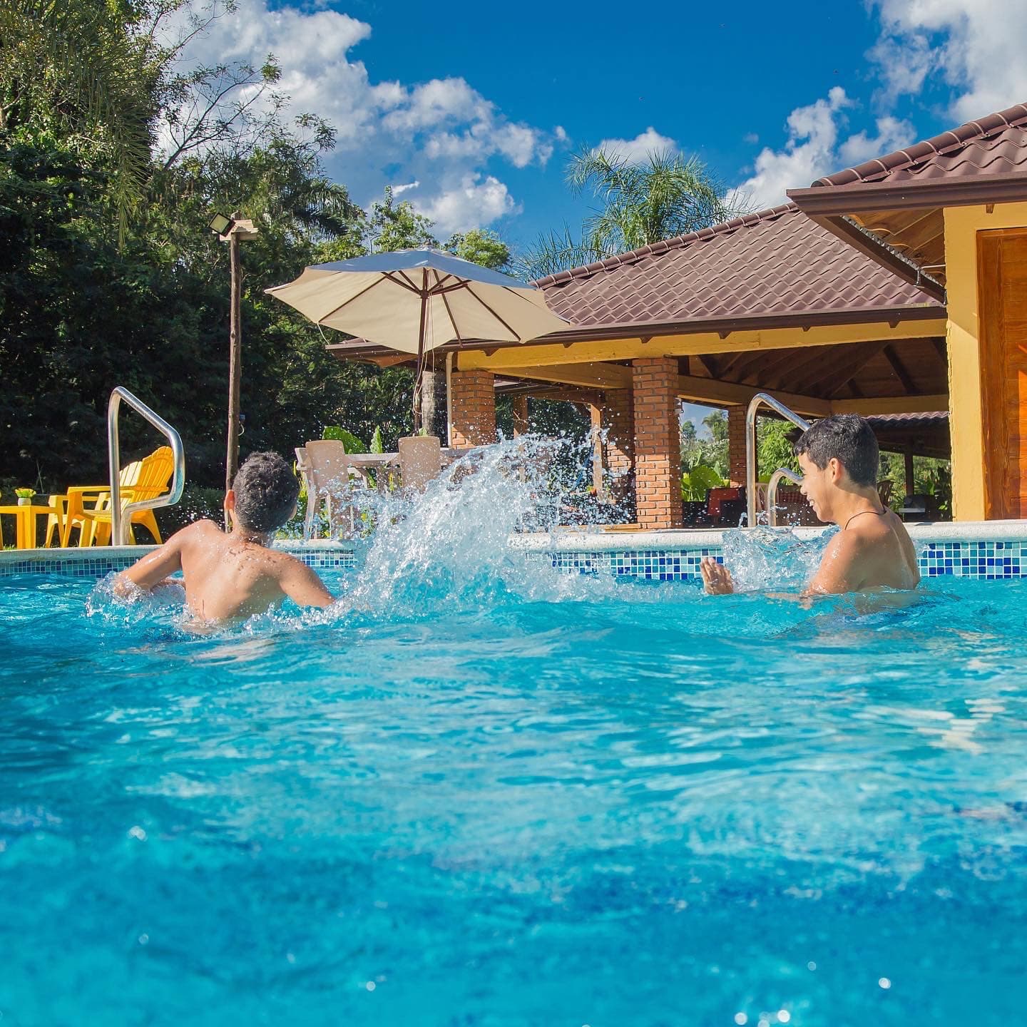 Area exterior de la villa